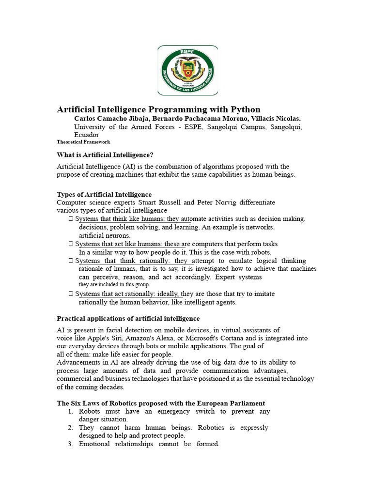 AI Programming Fundamentals in Python | PDF | Artificial Intelligence ...