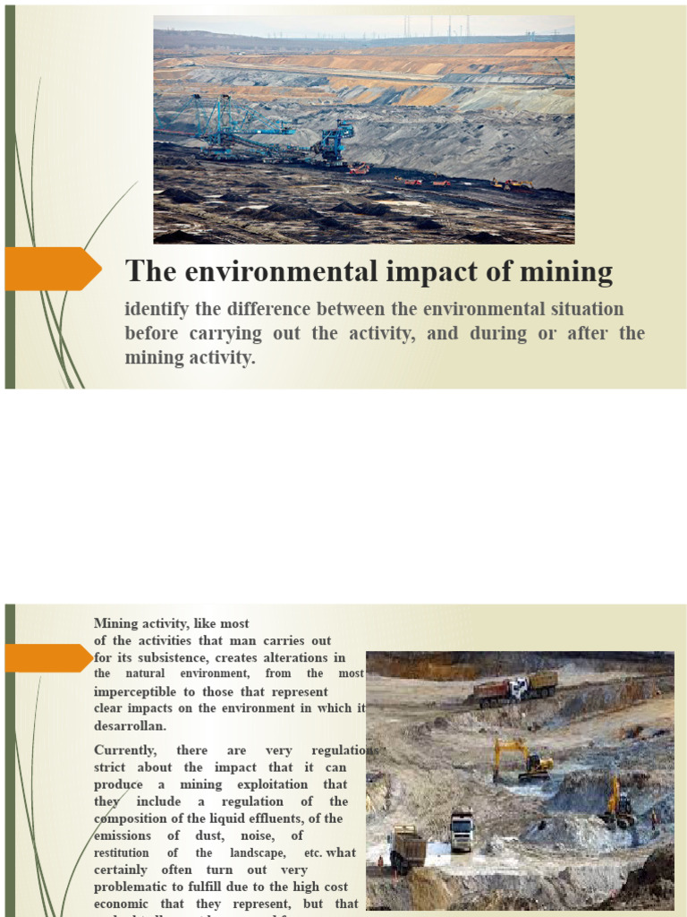 Environmental Impacts of Mining Activities | PDF | Soil | Mining