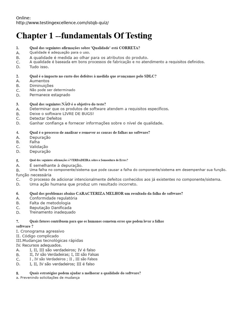 Fundamentos do Teste de Software | PDF | Testes de software | Qualidade ...