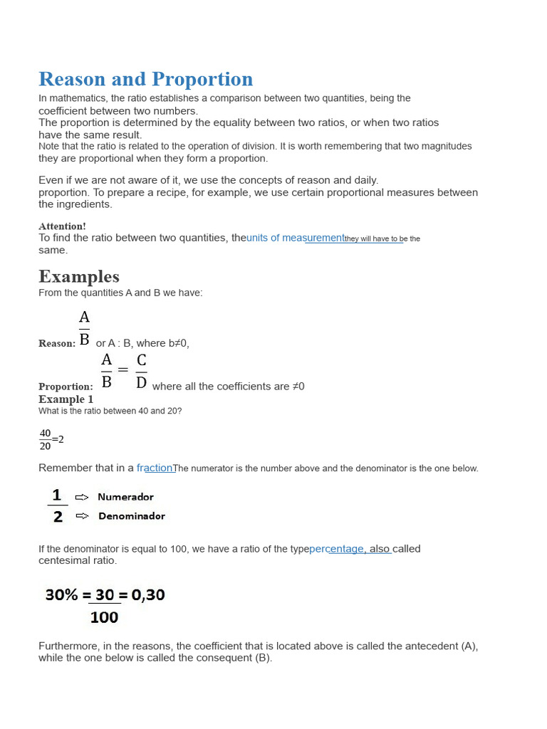 Understanding Ratios and Proportions | PDF | Ratio | Quantity