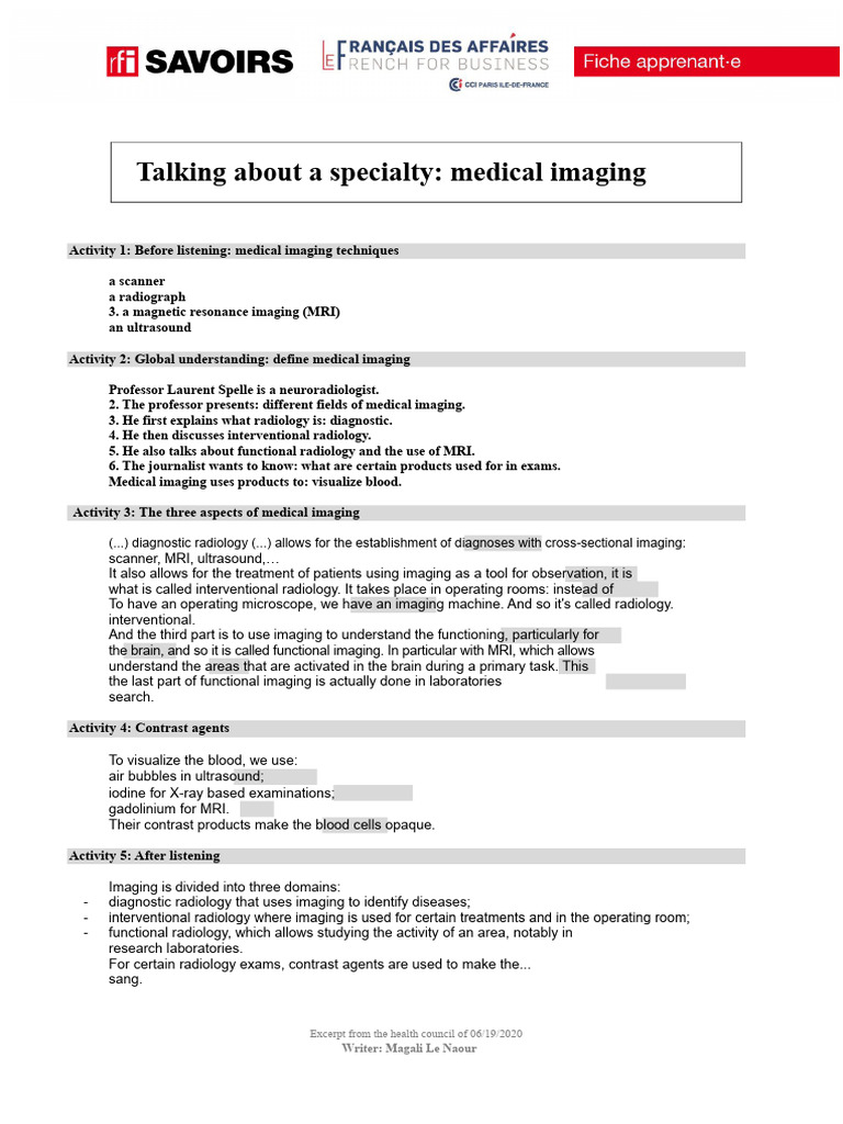 Overview of Medical Imaging Techniques | PDF