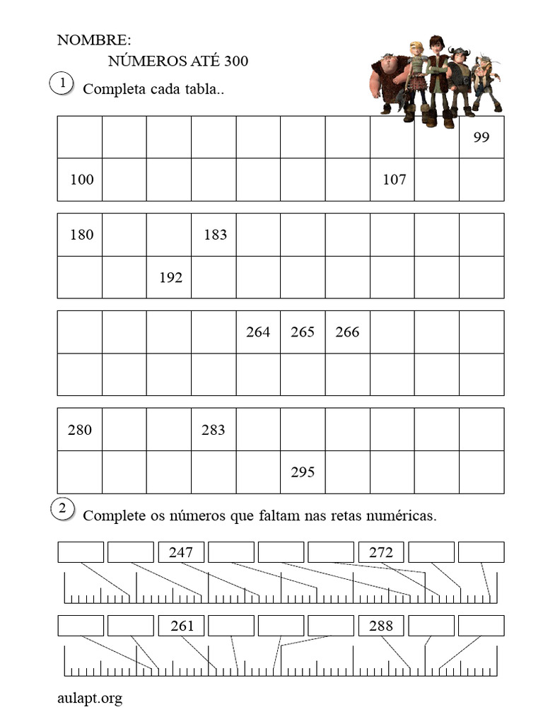 Atividades de Números até 300 | PDF