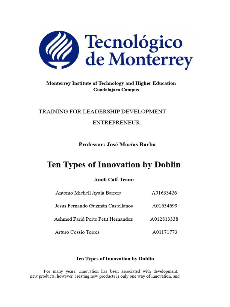 Ten Types of Innovation Explained | PDF | Brand | Innovation