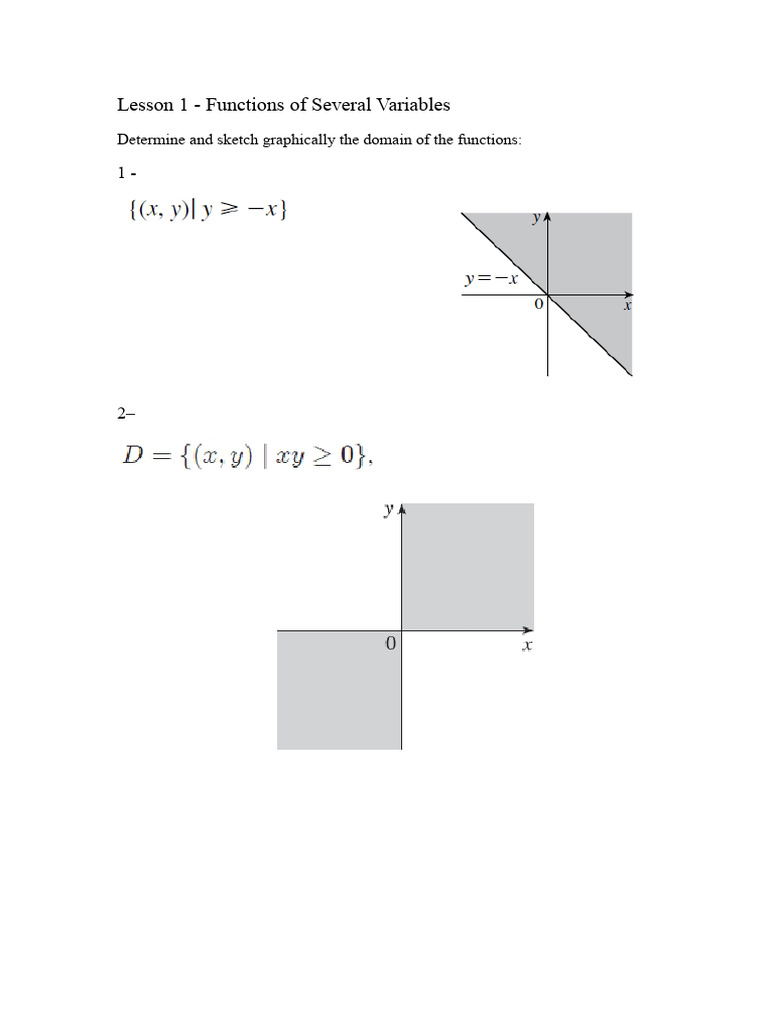 Functions of Several Variables Overview | PDF | Derivative ...
