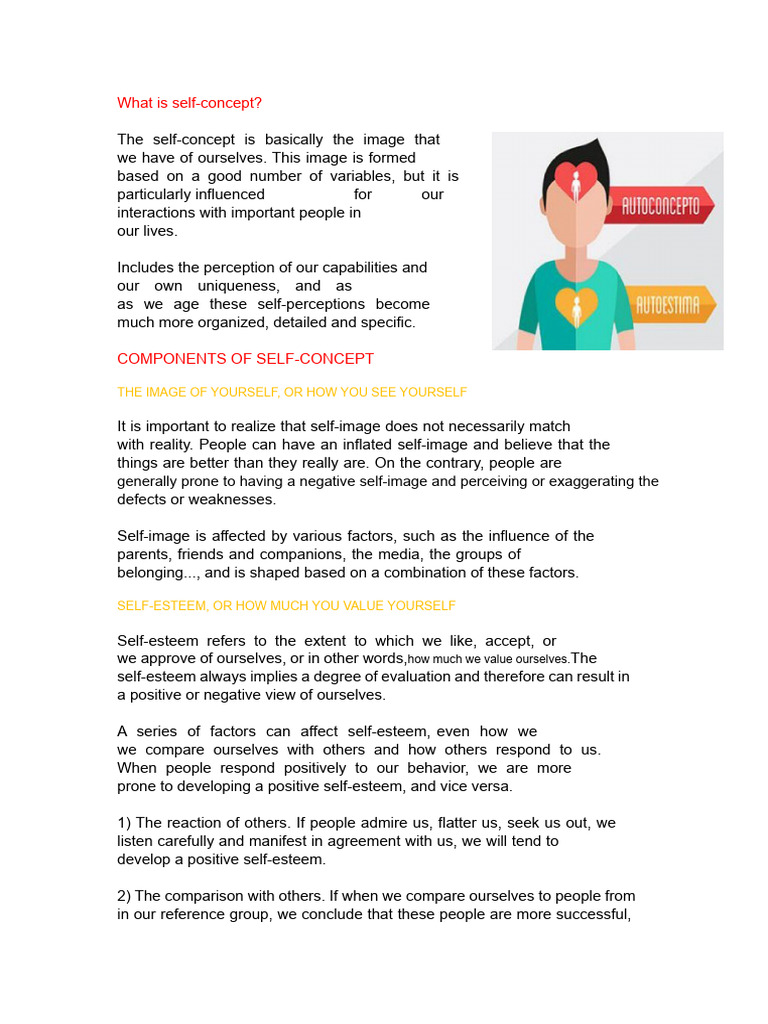 What is Self-Concept? | PDF | Self Concept | Self Esteem