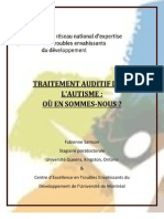 Traitement Auditif Dans L'Autisme: Ou en Sommes-Nous ? F. Samson