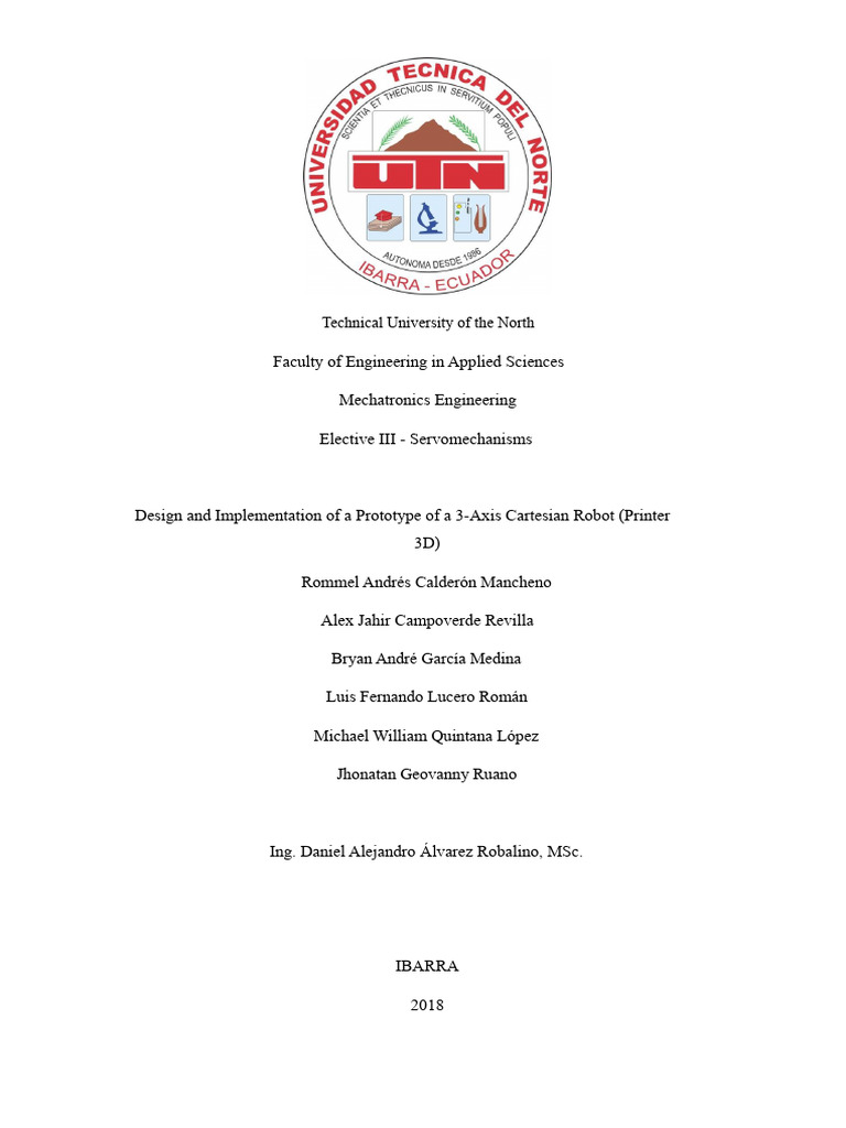 Project - 3-Axis Cartesian Robot (3D Printer) PDF | PDF | Electric ...