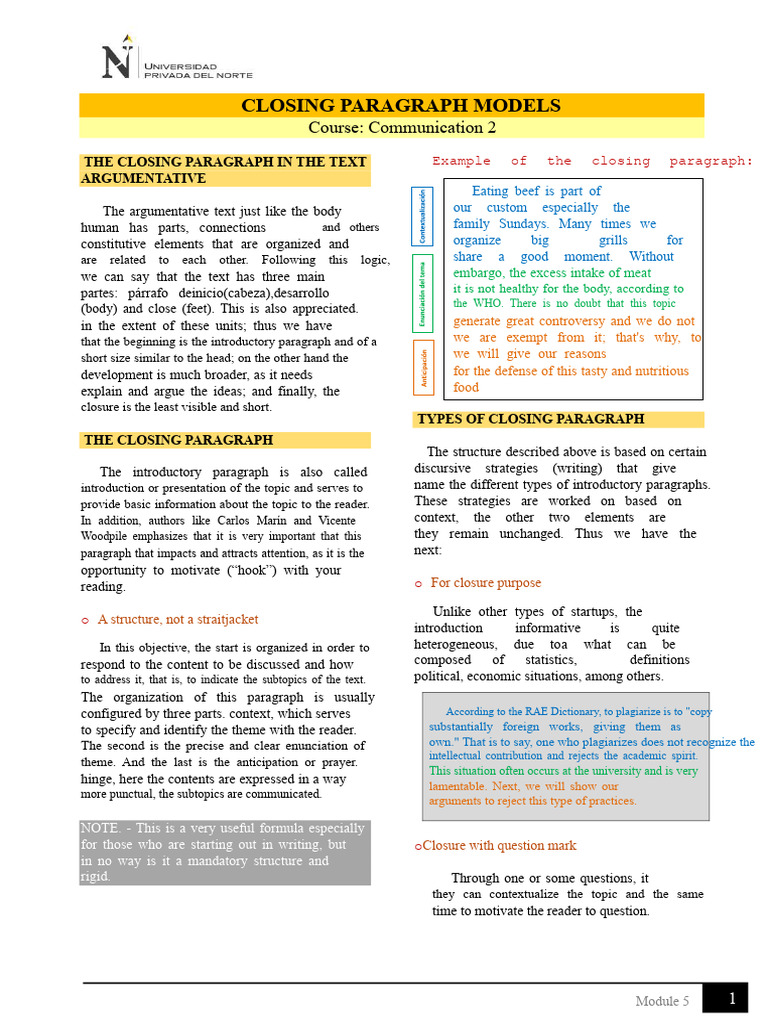 Closing Paragraph Strategies Explained | PDF | Domestic Violence ...
