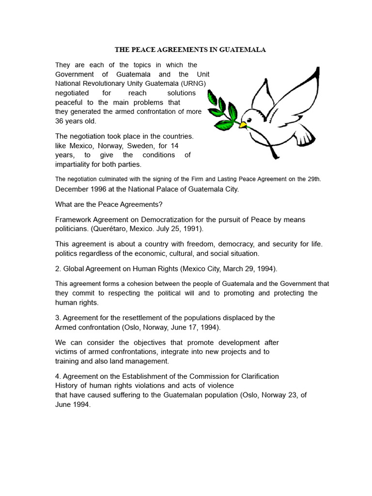 Guatemala Peace Agreements Overview | PDF | Guatemala | Salary