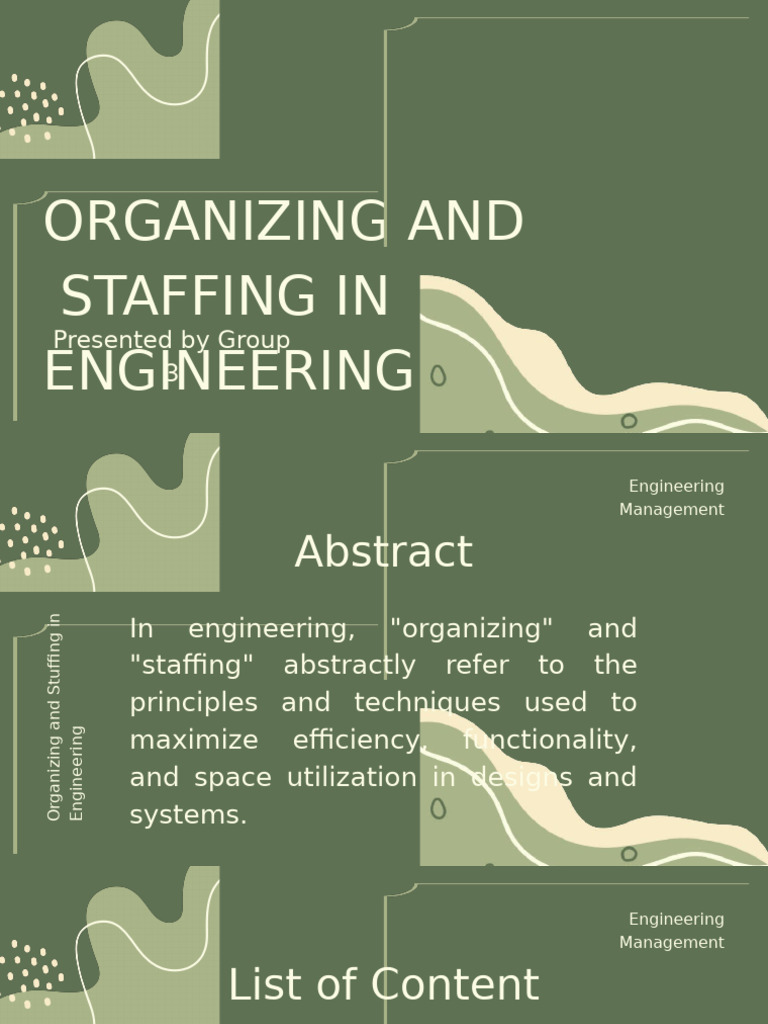 Organizing and Staffing in Engineering | PDF | Engineering ...