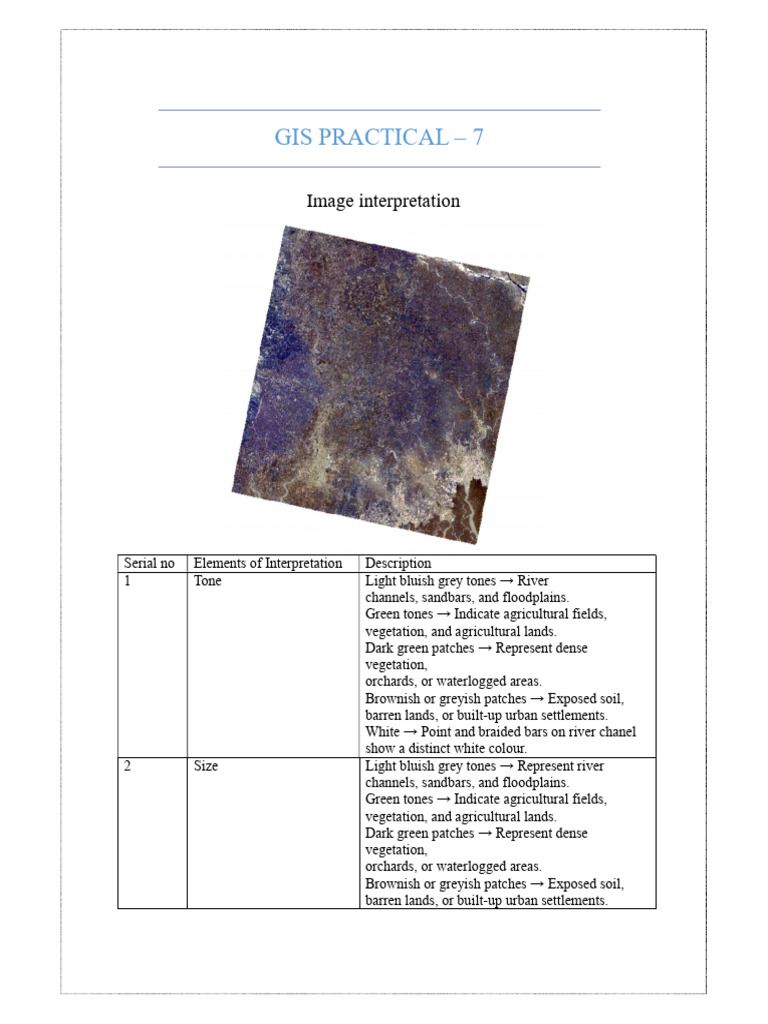 Satallite Image Interpretation | PDF | River | Agriculture