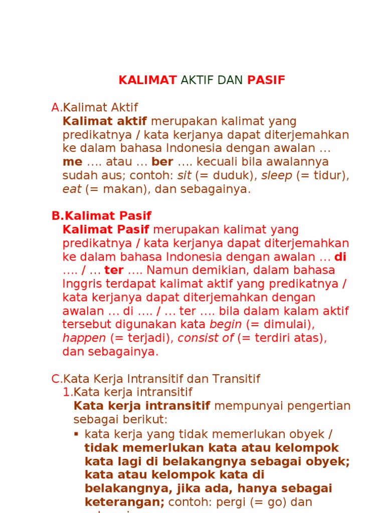 Passive Voice Tipologi Linguistik Aturan
