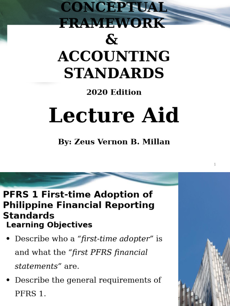 PFRS 1: First-Time Adoption Guide | PDF | Balance Sheet | Business ...