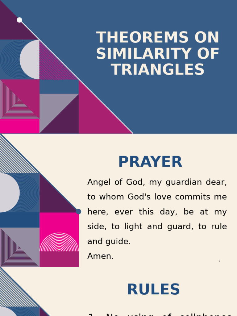 Similarity Theorems for Triangles | PDF | Triangle | Geometry