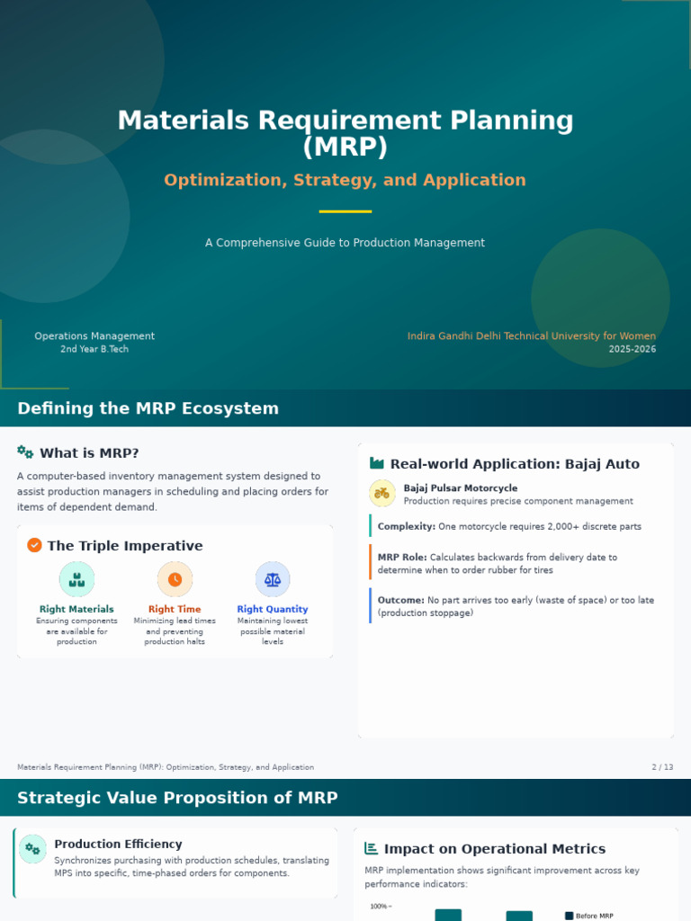MRP Optimization and Strategy Guide | PDF | Supply Chain Management ...