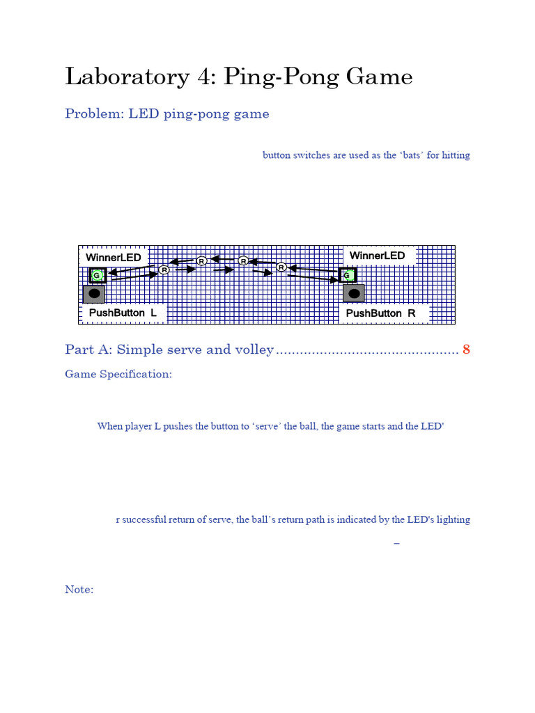 Ping-Pong Game with Microprocessors | PDF | Table Tennis | Software ...