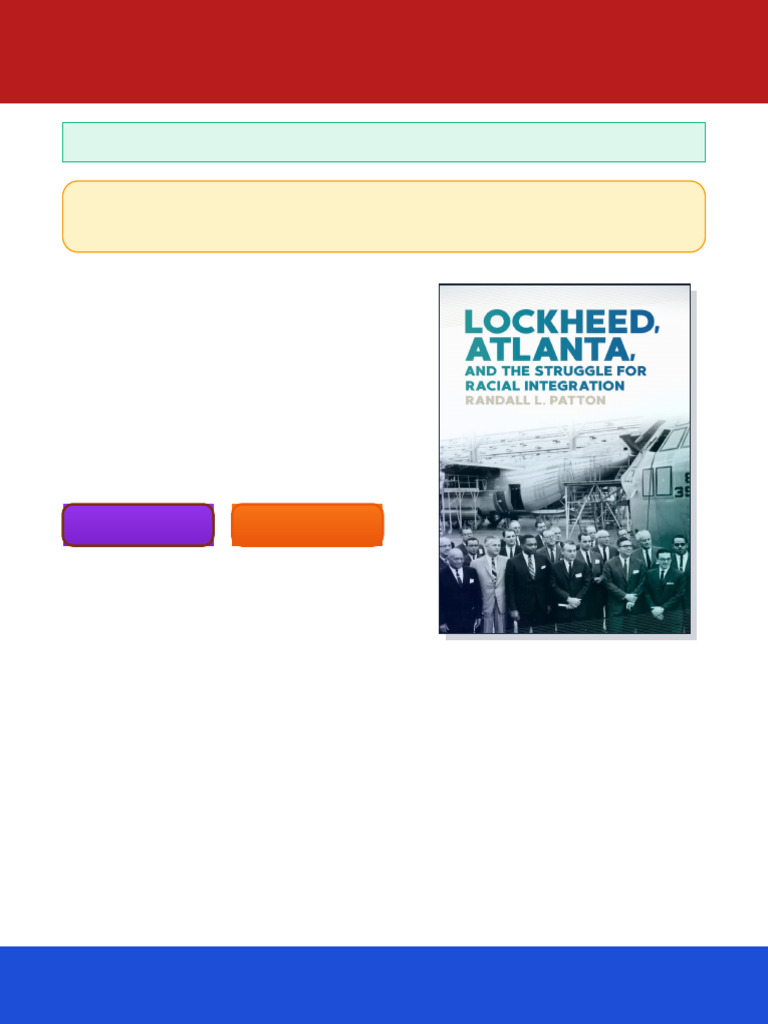 Lockheed Atlanta and The Struggle For Racial Integration Randall L ...