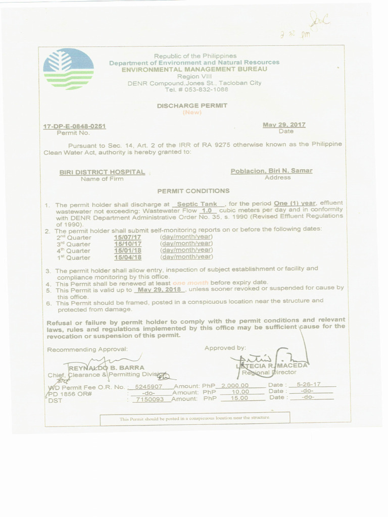 Copy of Discharge Permit | PDF