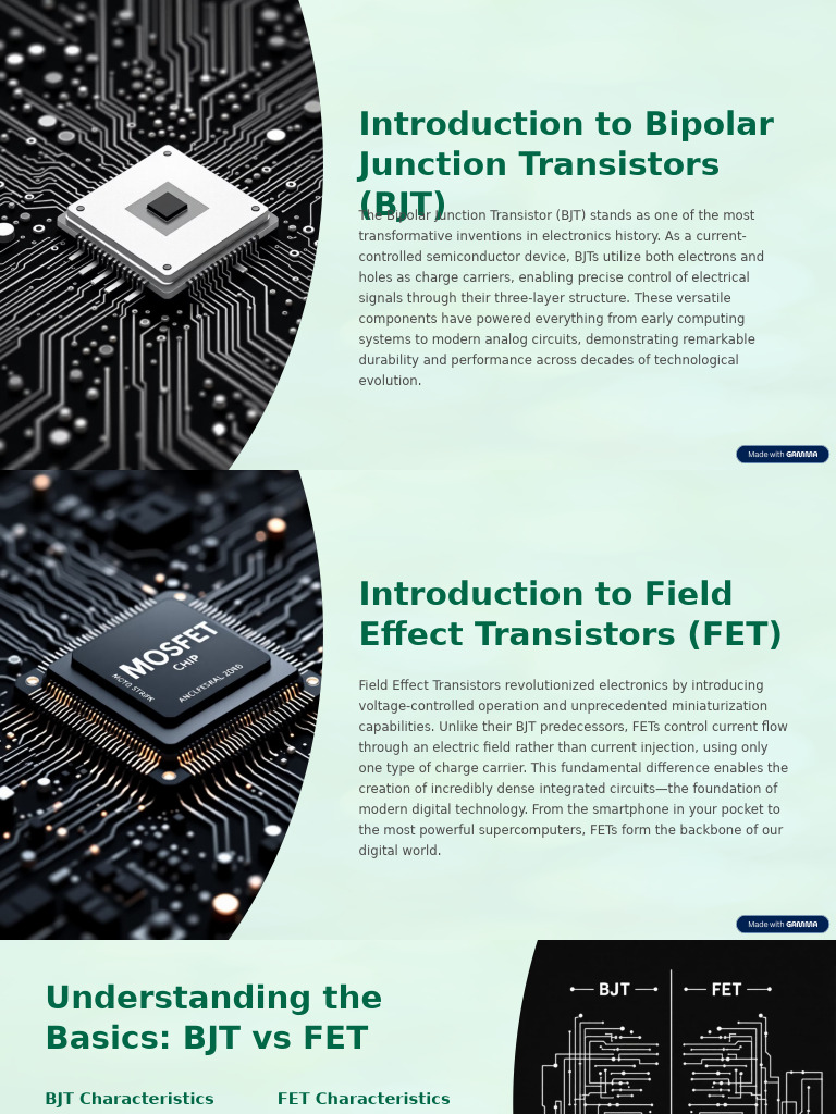BJT vs FET: Key Differences & Applications | PDF | Bipolar Junction ...