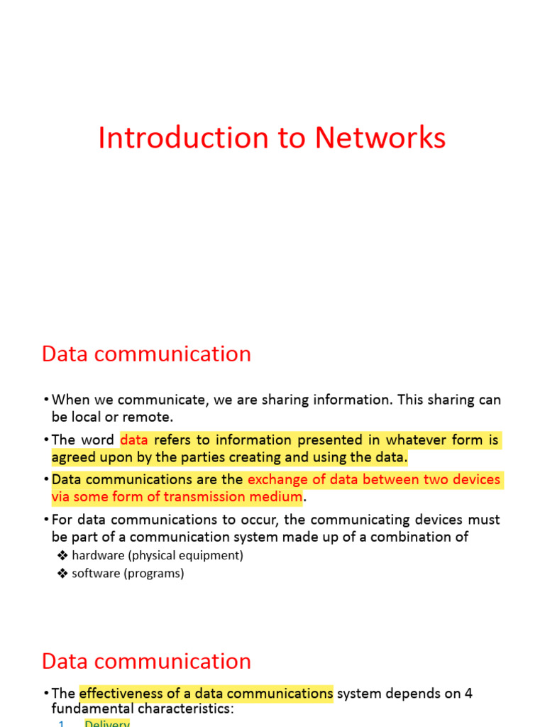 Introduction to Data Communication Systems | PDF | Osi Model | Internet ...