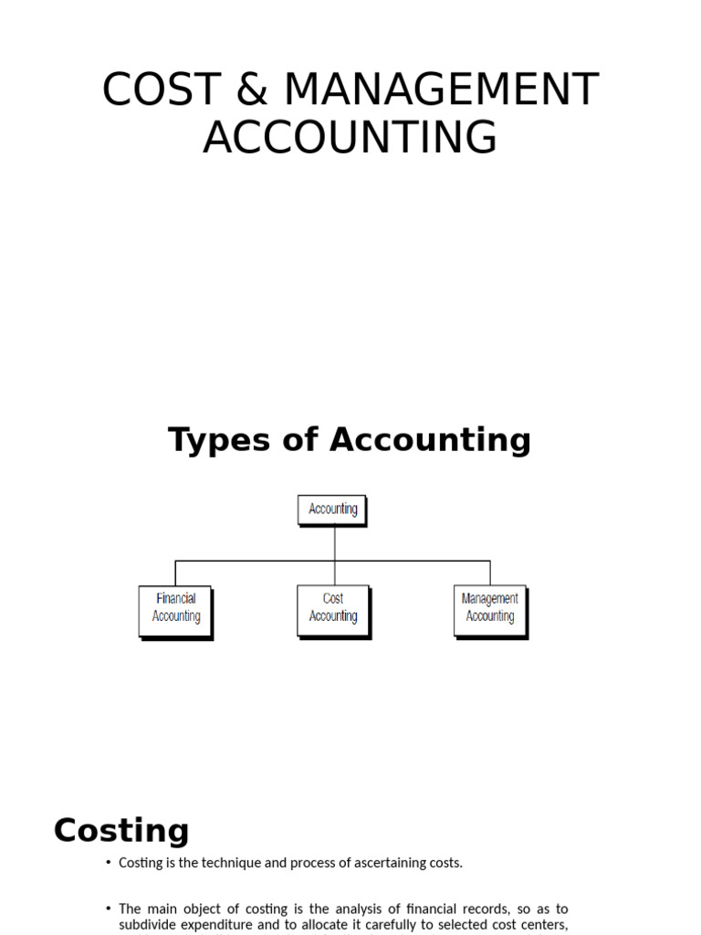 Cost and Management Accounting Overview | PDF | Cost | Cost Accounting