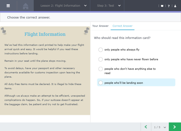 Essential Flight Arrival Instructions | PDF