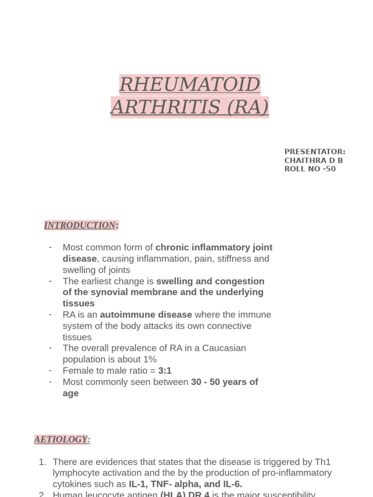 Rheumatoid Arthritis (1) (1) | PDF | Rheumatoid Arthritis | Arthritis