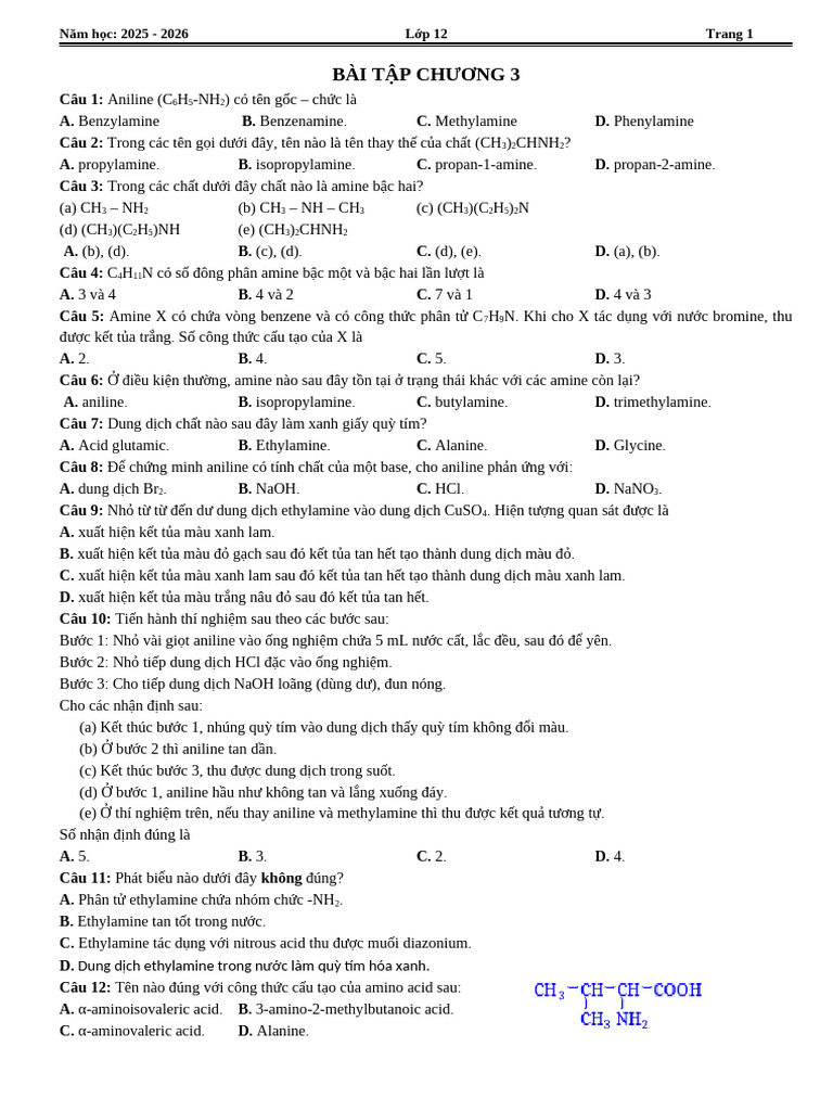 BT Chuong 3 | PDF
