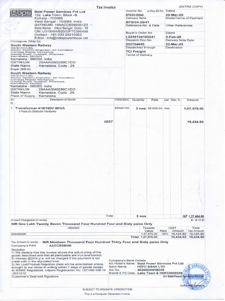 BPS Tax Invoice | PDF