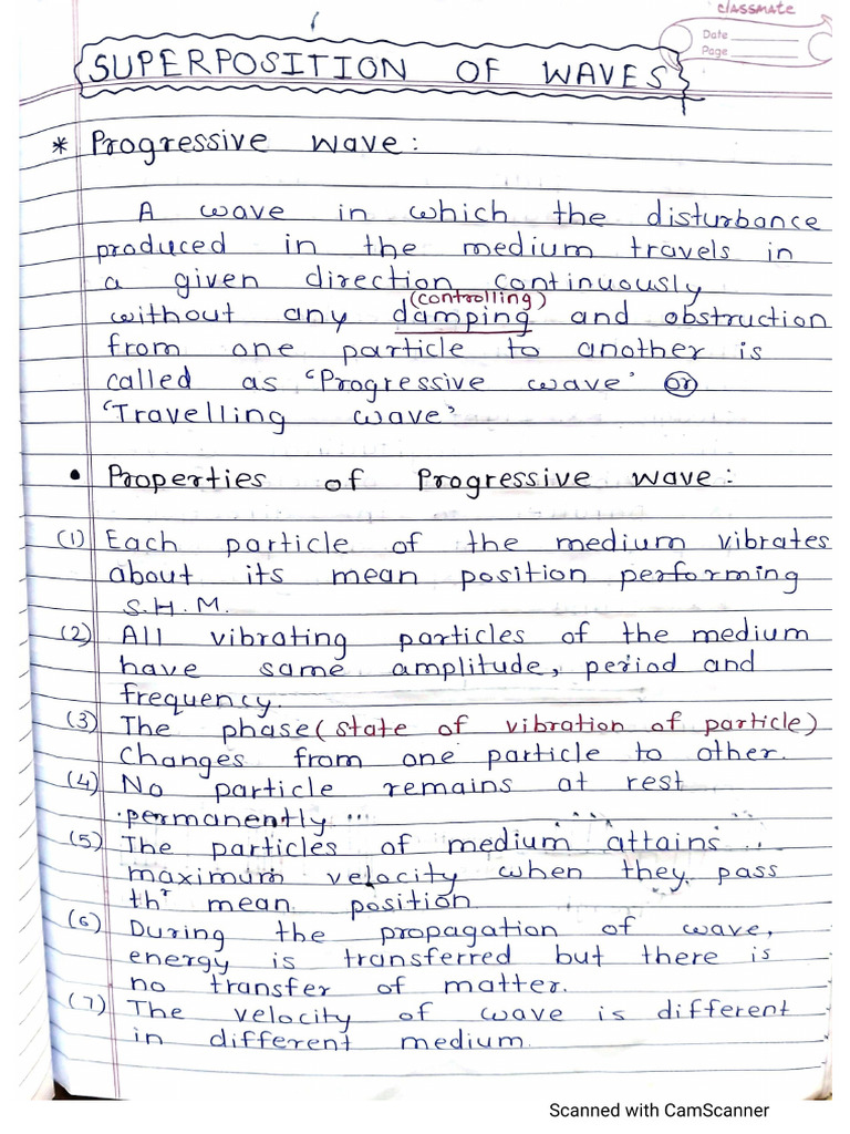 Superposition of Waves | PDF