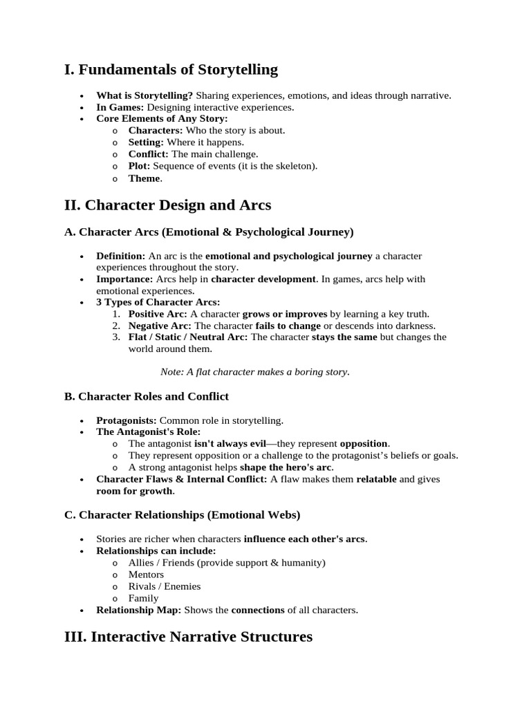 Storytelling and Character Design in Games | PDF | Narrative | Storytelling