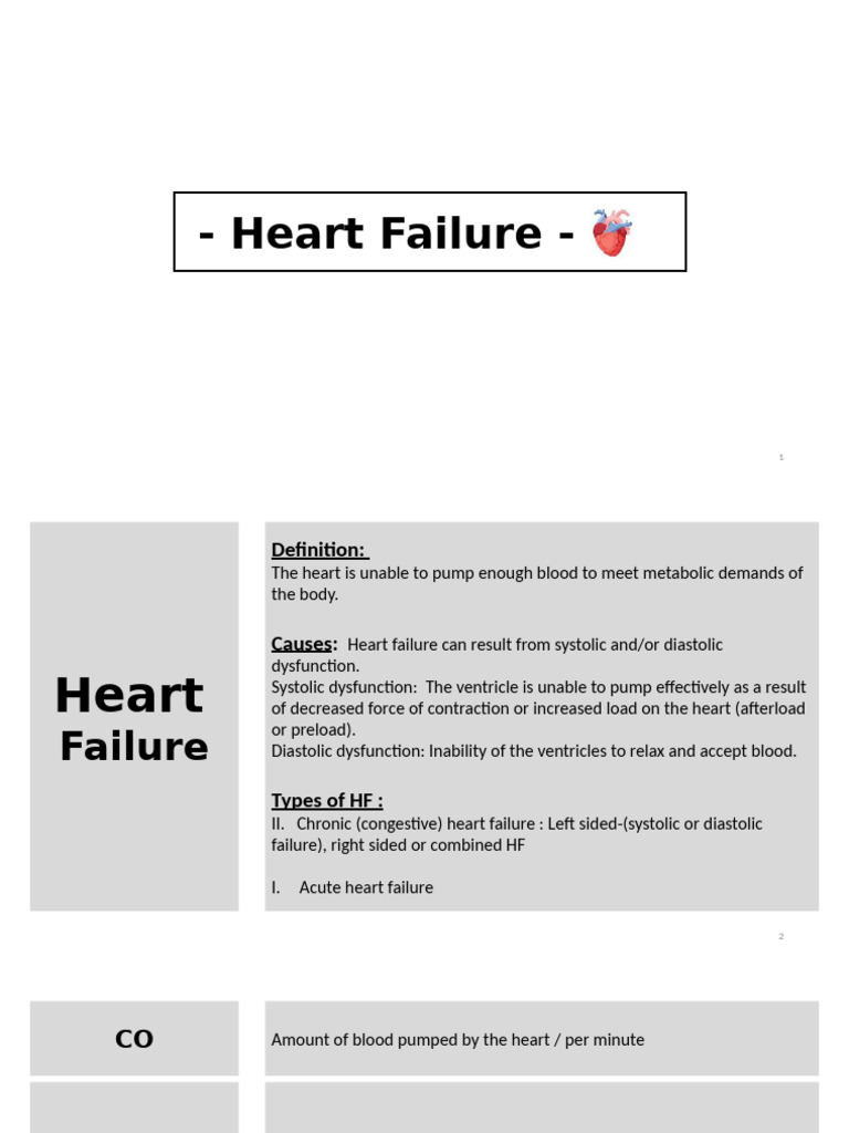 Understanding Heart Failure: Causes & Treatments | PDF | Heart Failure ...