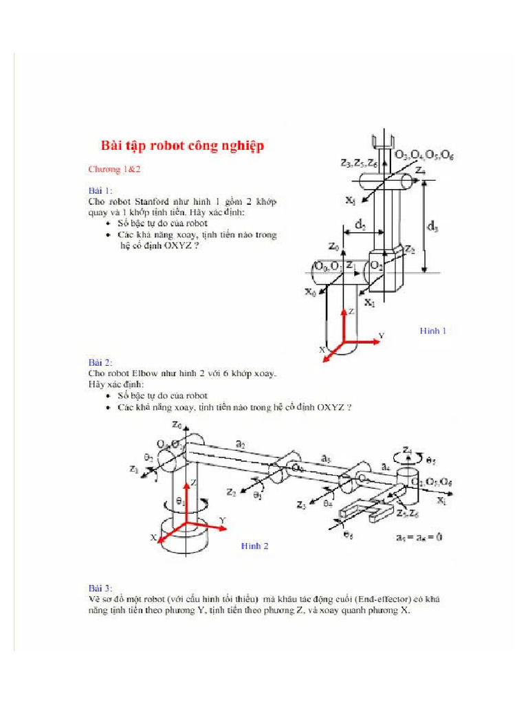 BT Robot 20 Hình CN | PDF