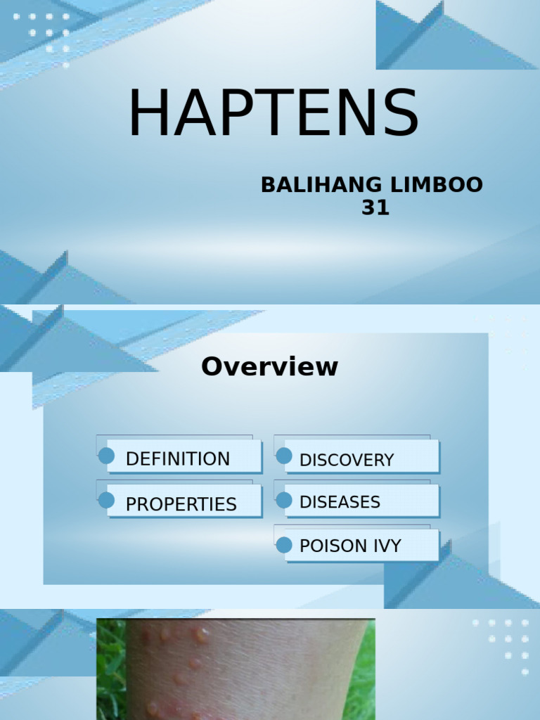 Understanding Haptens and Their Effects | PDF