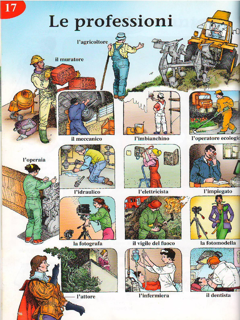 Eli Vocabulario Illustrato Italiano-professioni | PDF