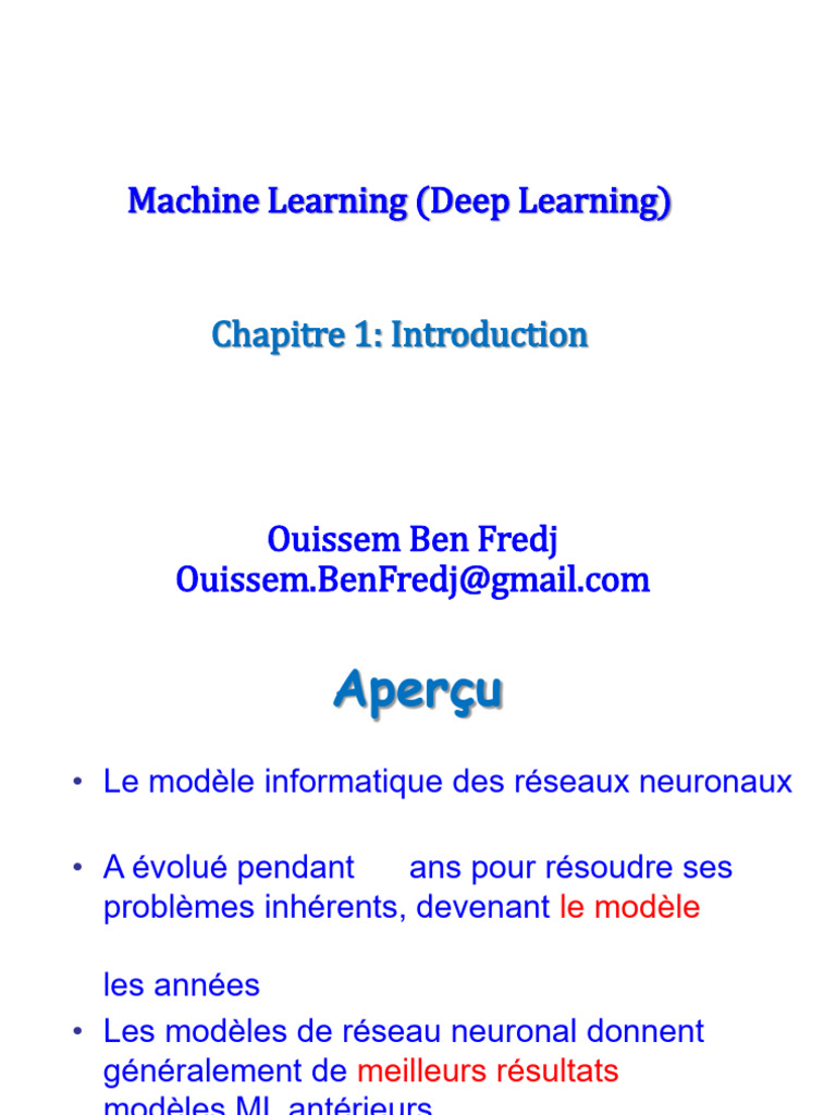Introduction au Deep Learning et Réseaux Neuronaux | PDF | Neurone ...