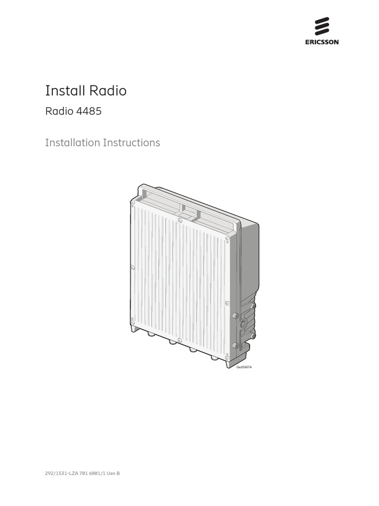 Radio 4485 Installation Guide | PDF | Electrical Connector | Screw