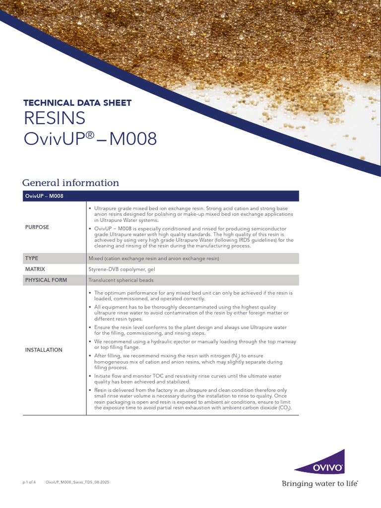 OvivUP M008 Swiss TDS Digital 08-2025 | PDF | Ion Exchange | Ion
