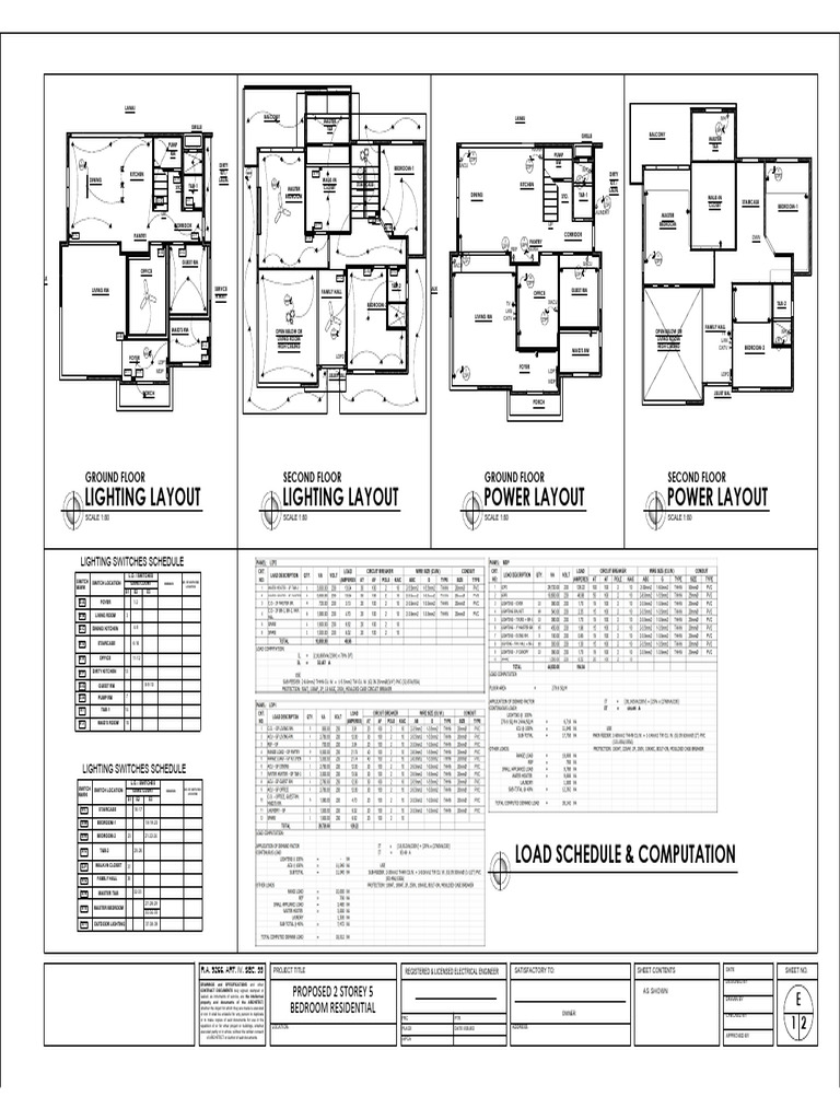 Lighting and Power Layout Plan | PDF | Interior Design | Home