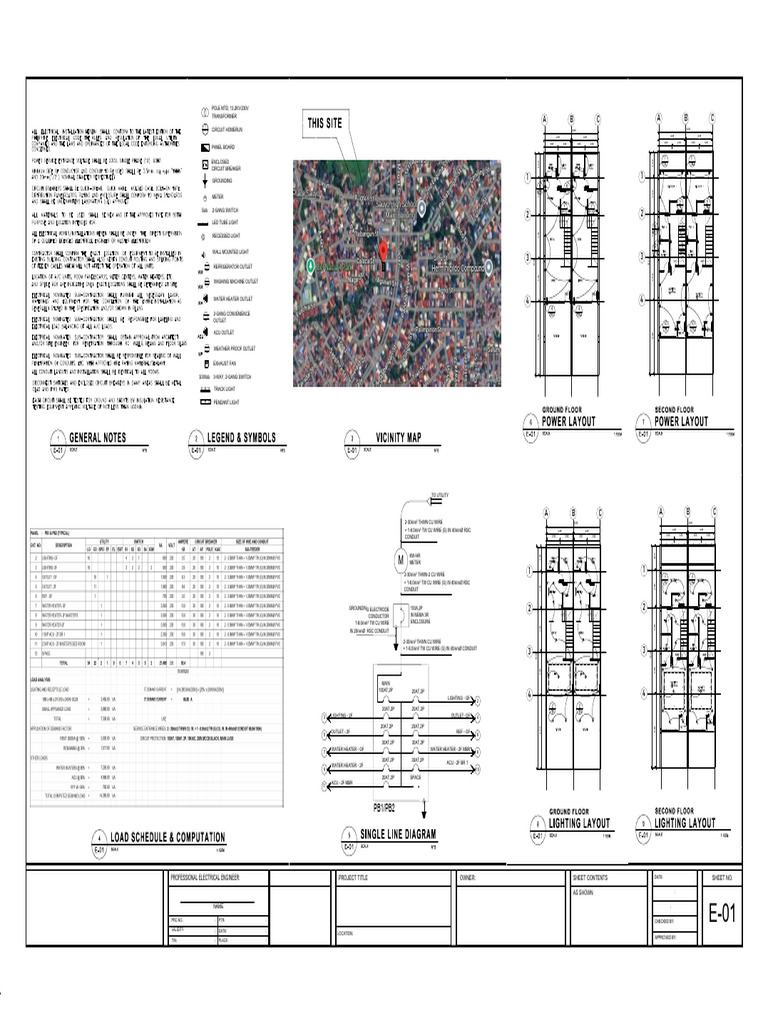 Electrical Layout and Load Schedule | PDF | Electrical Engineering ...