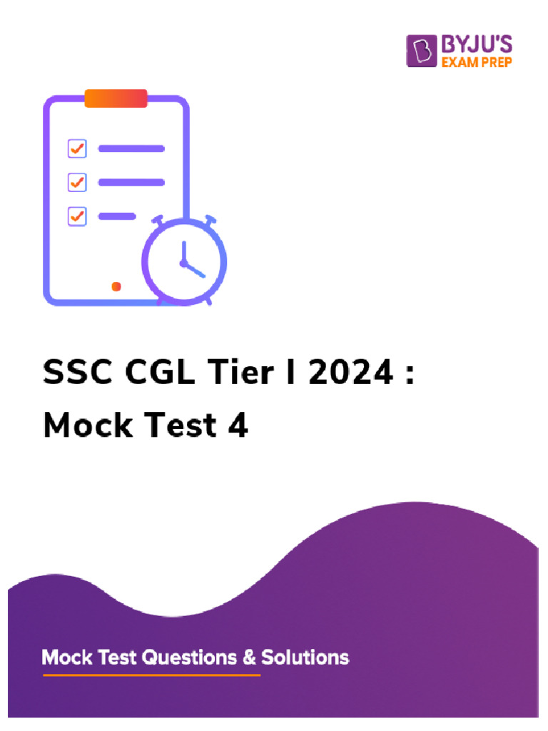 Mock Test Solutions for Competitive Exams | PDF