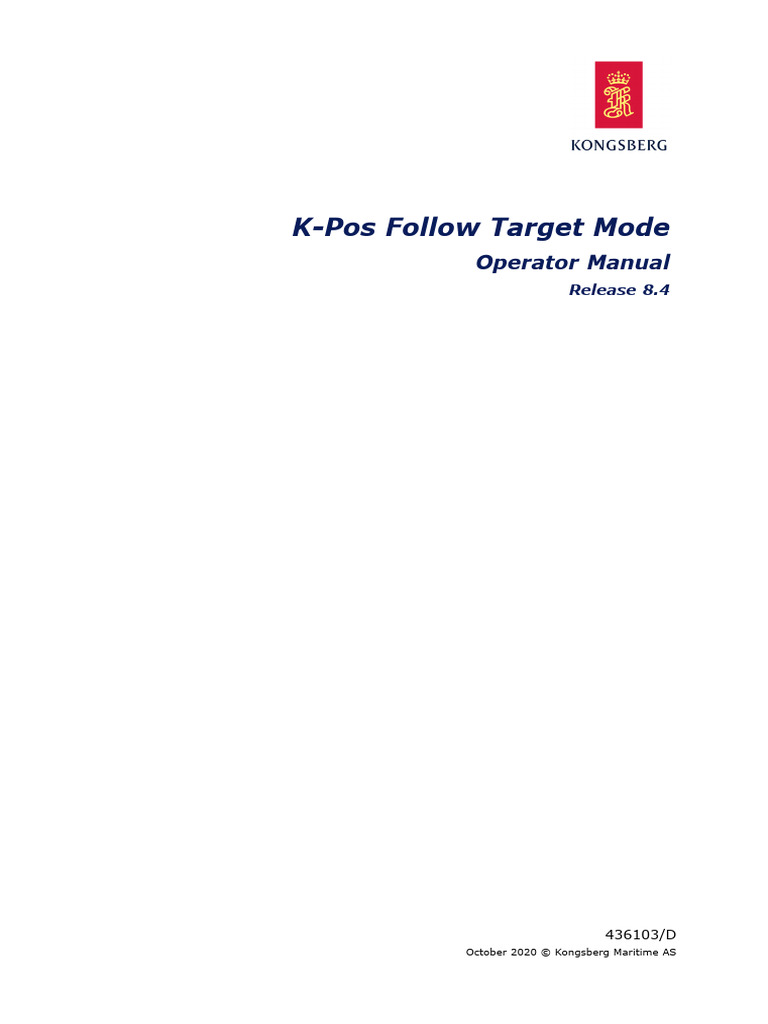 K-Pos Follow Target Mode Manual 8.4 | PDF