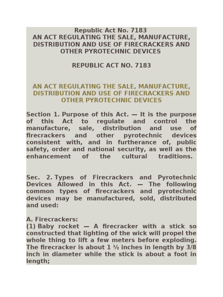 RA 7183 | PDF