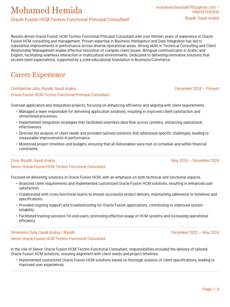 Mohamed Hemida - Oracle Fusion HCM Techno Functional Principal ...