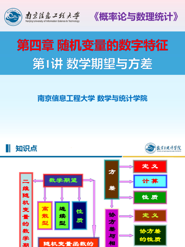 Ch4 随机变量的数字特征| PDF