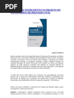 AGRAVO DE INSTRUMENTO NO PROJETO DO NOVO CÓDIGO DE PROCESSO