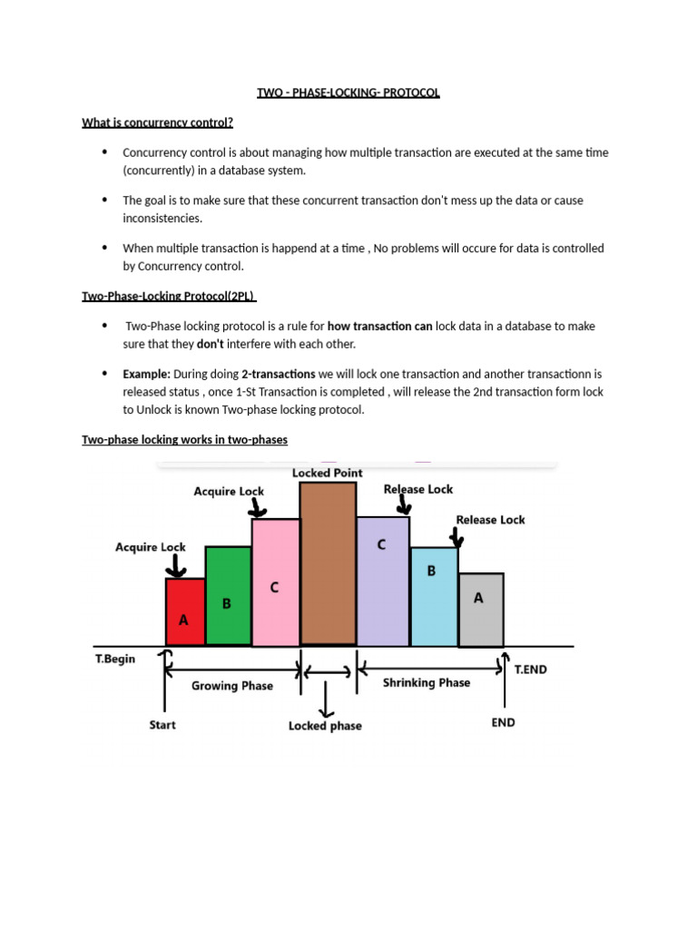 Two-Phase Locking Protocol Explained | PDF | Database Transaction ...