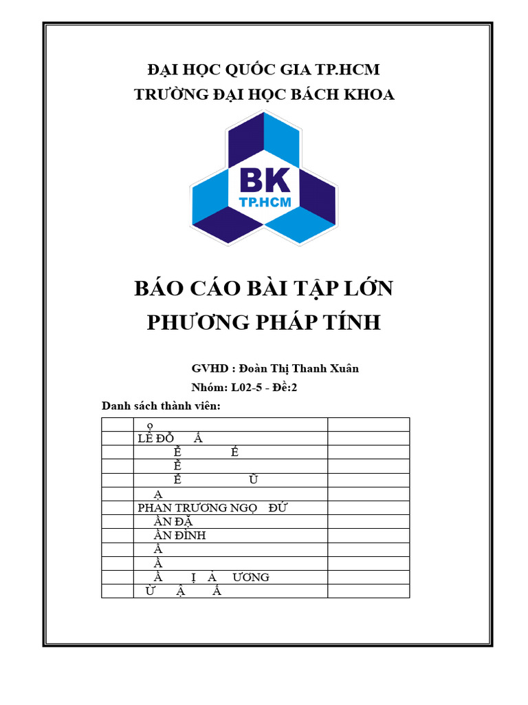 BTL Phương Pháp Tính | PDF