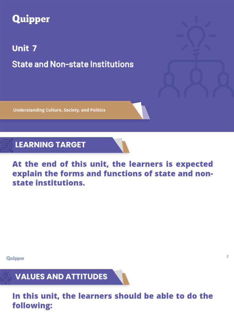 State and Non-State Institutions Explained | PDF | Cooperative | Banks