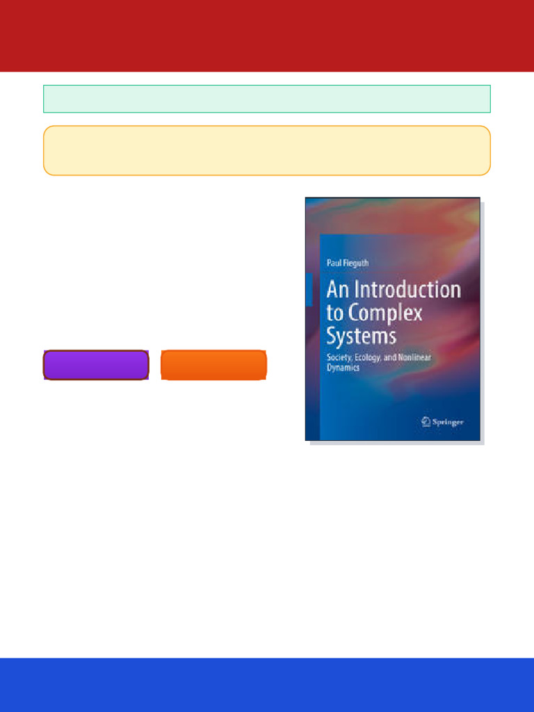 An Introduction To Complex Systems Society Ecology and Nonlinear ...